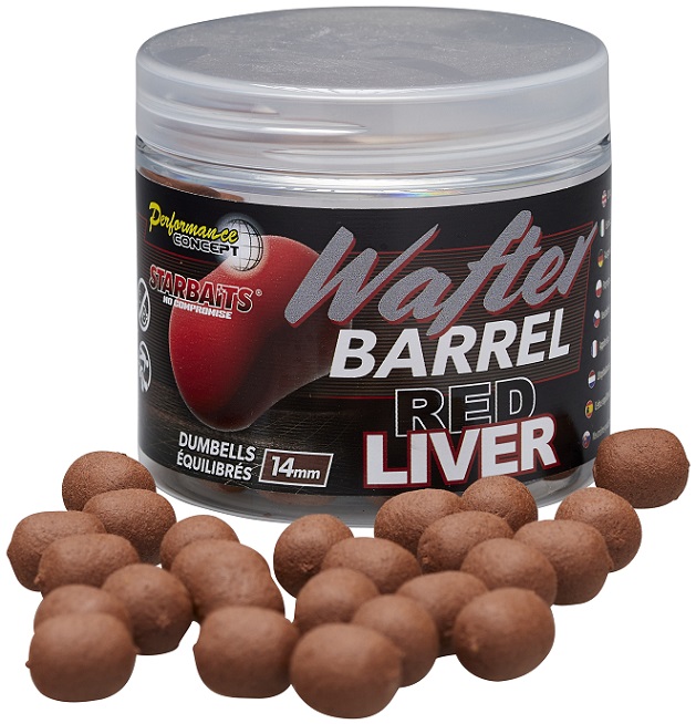 Starbaits Wafter Red Liver 14mm, 50g
