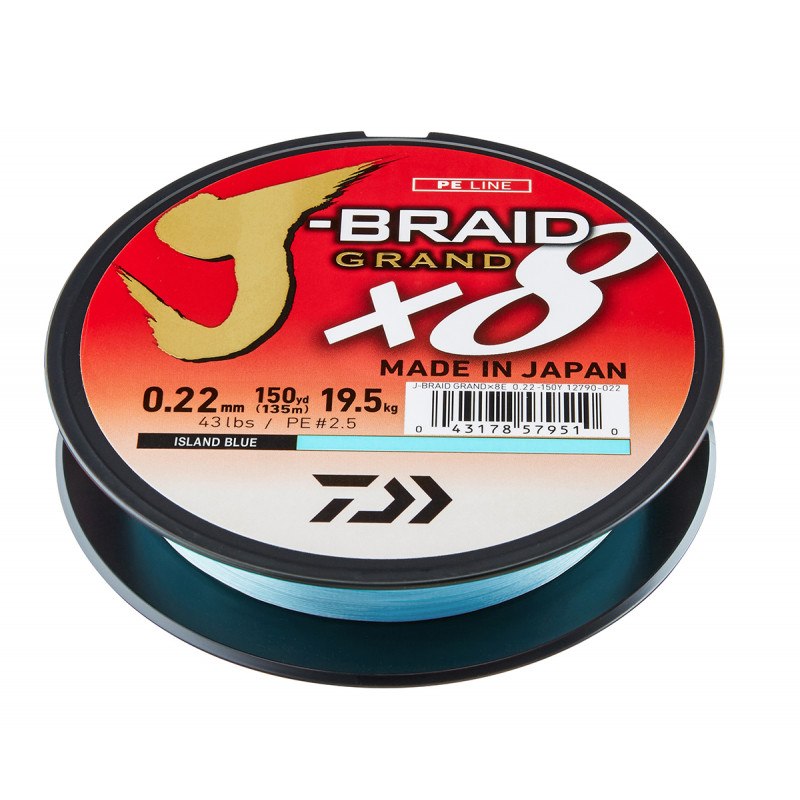 Daiwa Pletená šňůra J-Braid Grand X8 Modrá 135m