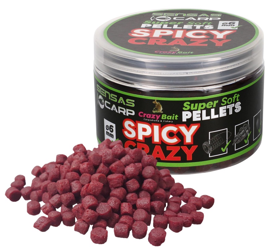 Sensas Pelety Super Soft Spicy (koření) 6mm, 60g