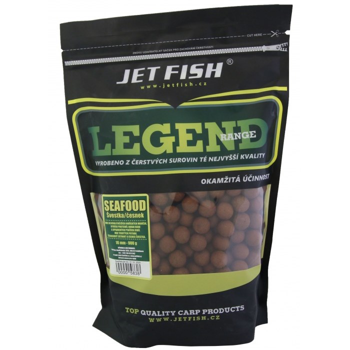 Jet Fish Legend Range boilie - Seafood švestka/česnek 1kg