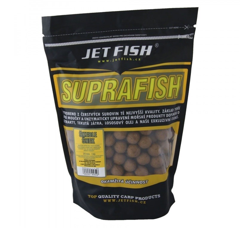 Jet Fish SupraFish Boilie - Škeble/šnek 20mm, 1kg