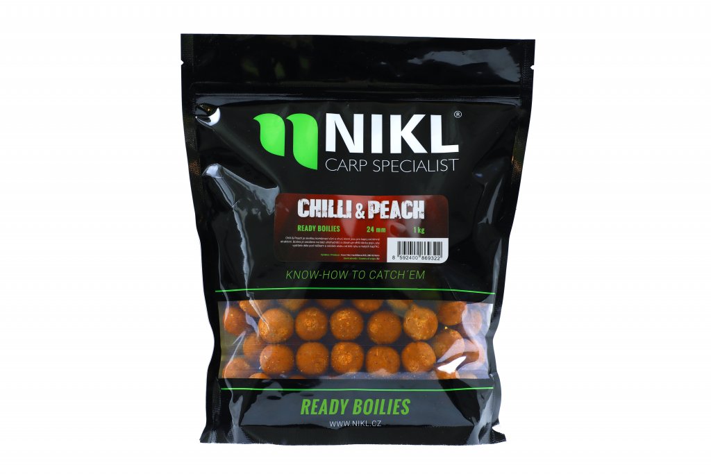 NIKL Ready boilie Chilli & Peach - 18mm (250g)