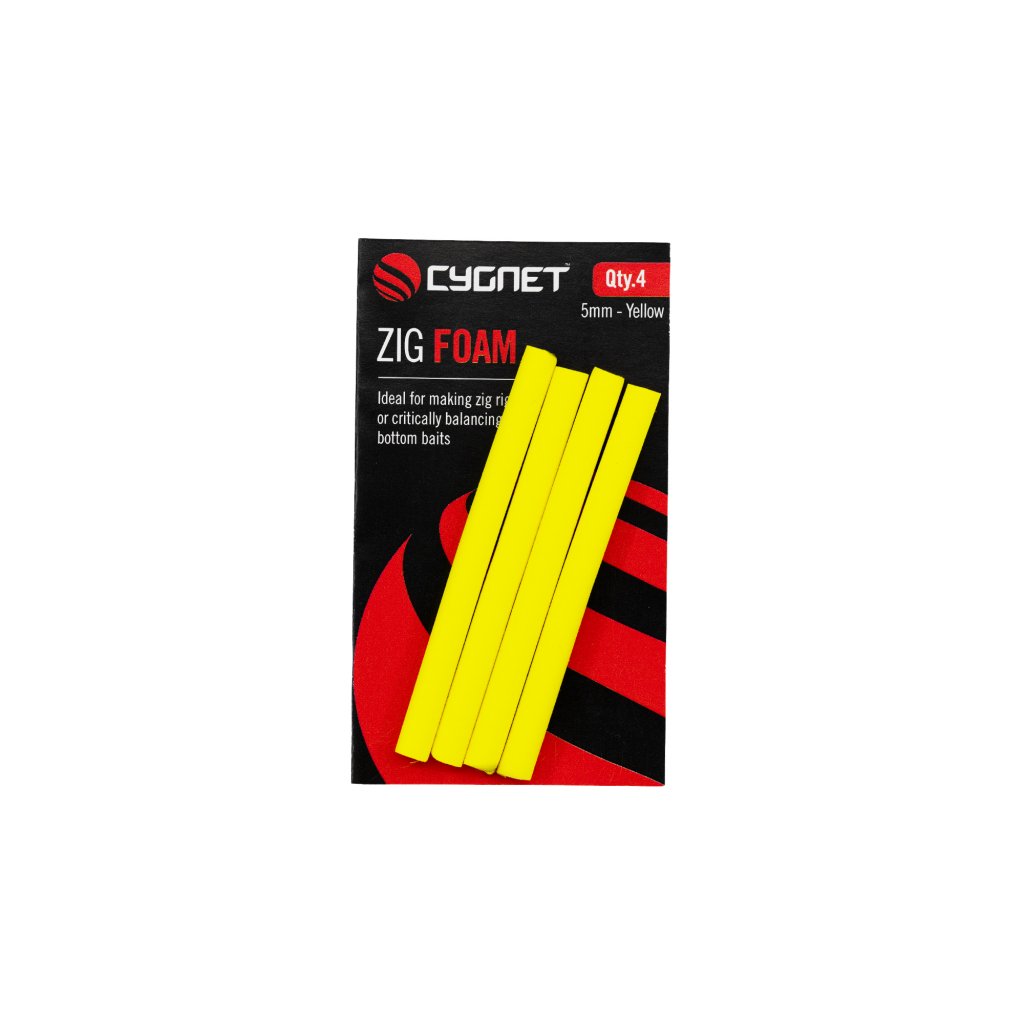 CYGNET Zig Foam - Yellow 7cm (4ks)