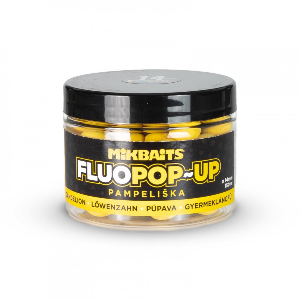 Mikbaits Plovoucí fluo boilie - Pampeliška 150ml