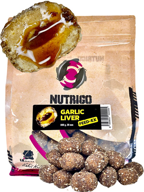 LK Baits Nutrigo FEED-EX Garlic Liver 20mm, 800g