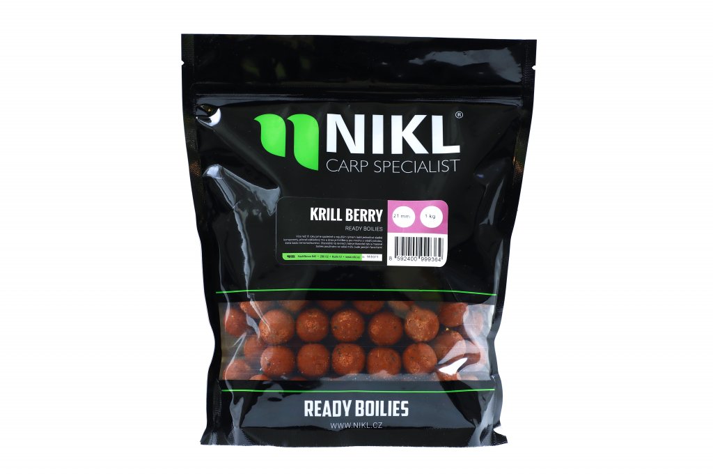 Nikl Hotové boilies KrillBerry 18mm, 3kg