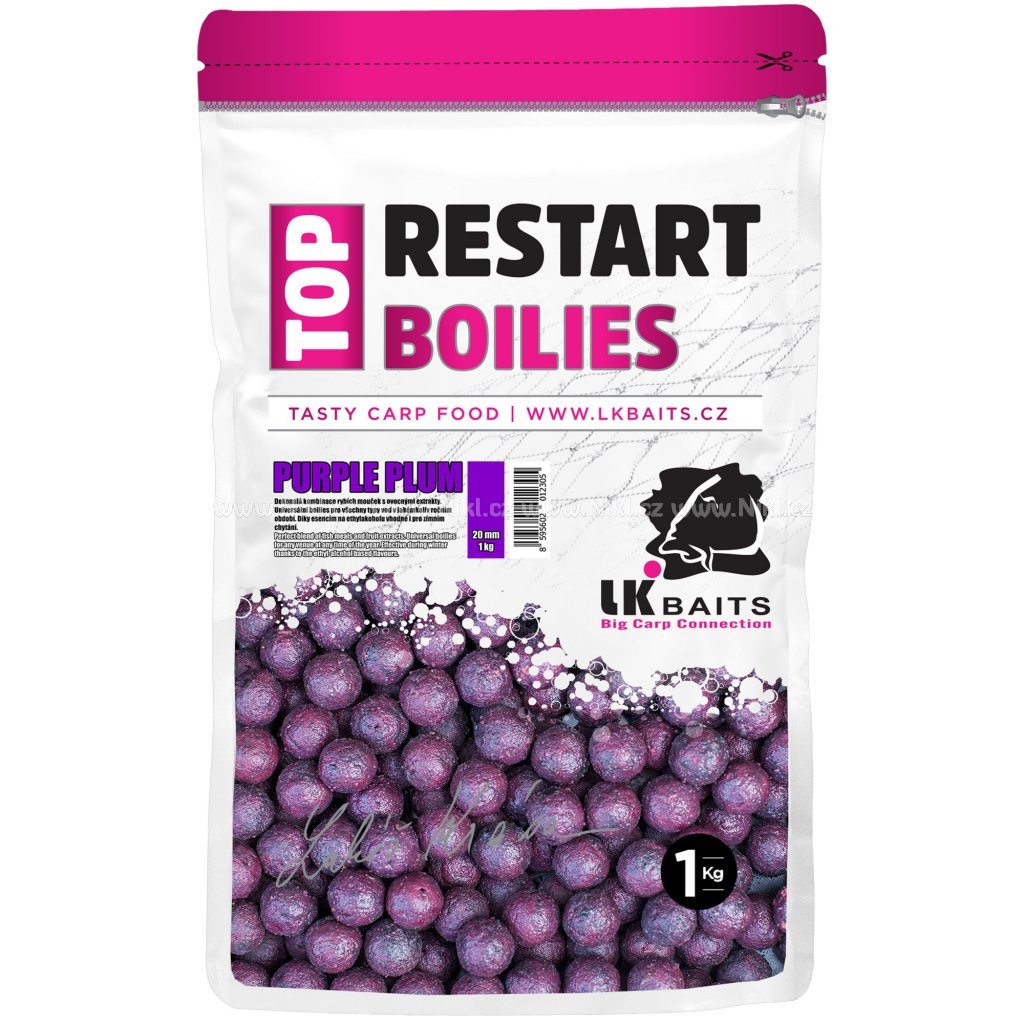 LK Baits Top ReStart Boilies Purple Plum 1ks