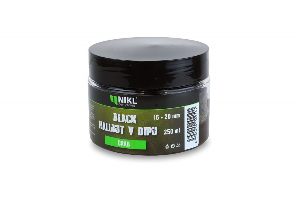 Nikl Black halibut pelety v dipu Crab 250g