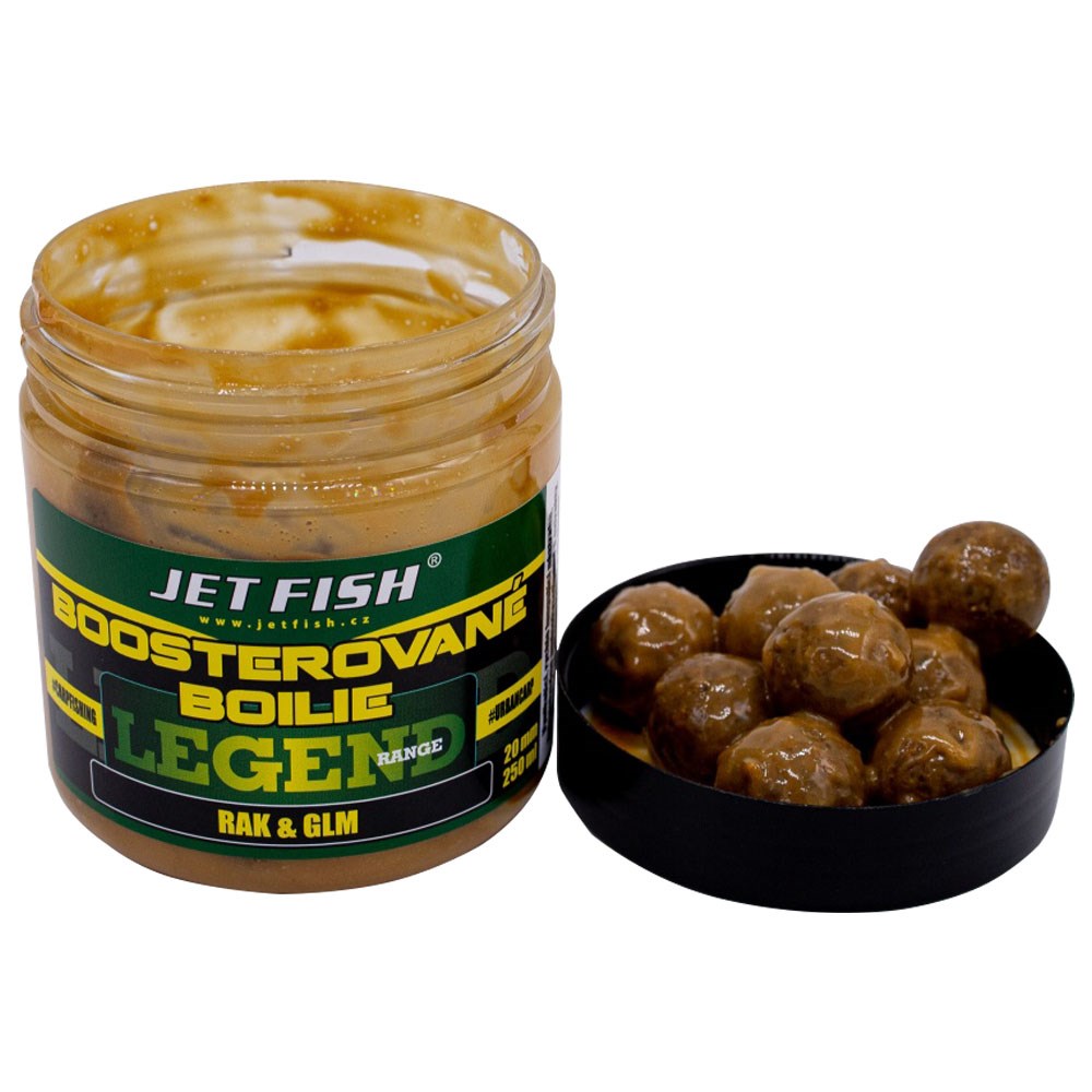 Jet Fish Legend Range Boosterované boilie - Rak & GLM 20mm, 250ml