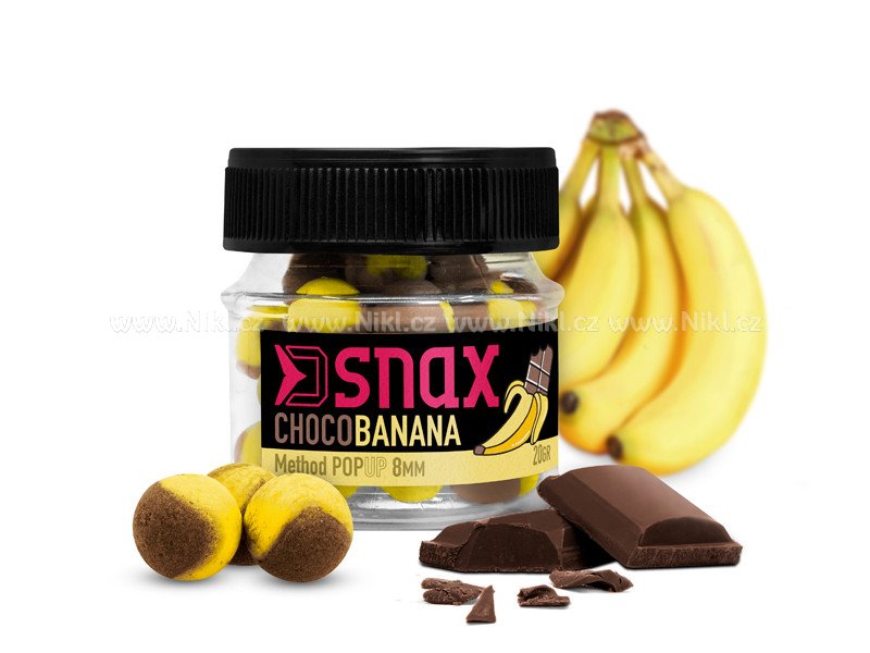 Delphin Plovoucí boilies D SNAX POP čokoláda/banán 10mm, 20g