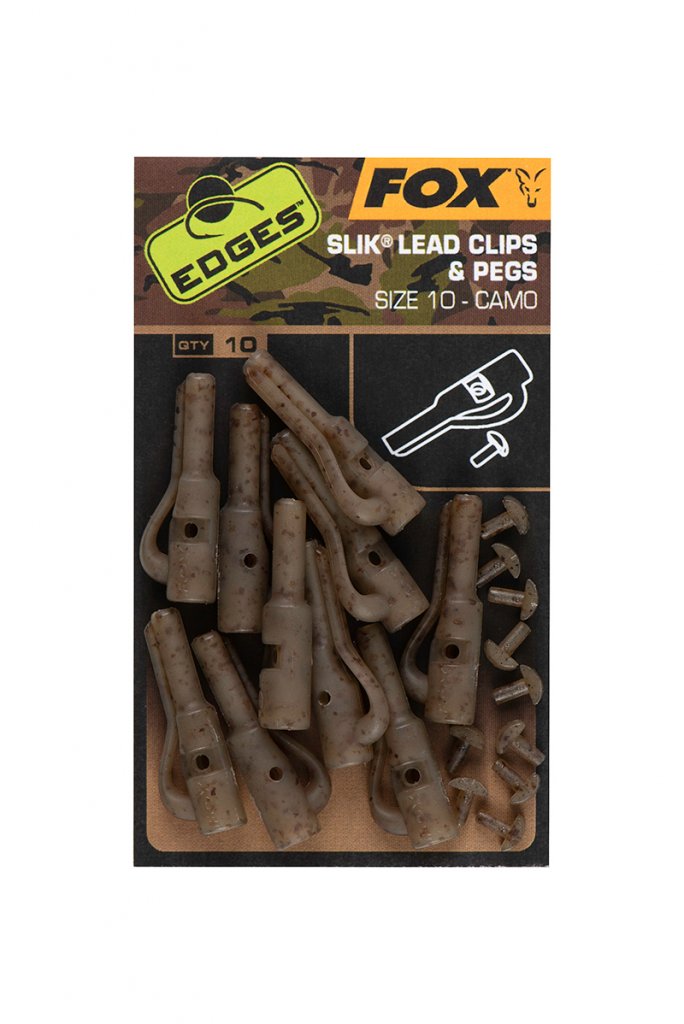 Fox Závěsky Edges Camo Slik Lead Clips & Pegs vel.10, 10ks