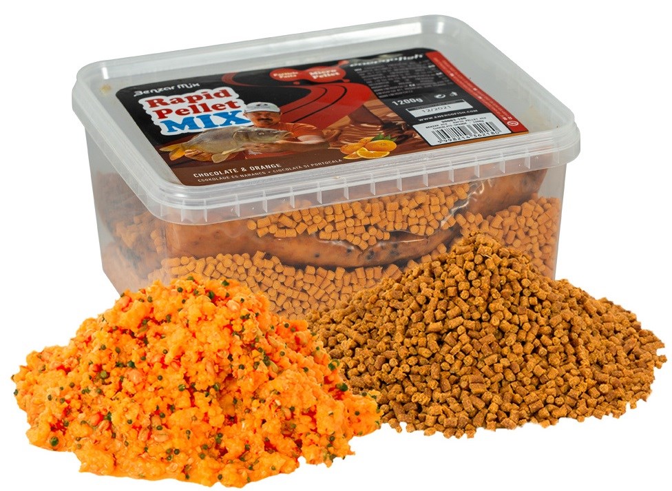 Benzar Mix Pelety Rapid Mix - Čokoláda/pomeranč 1200g