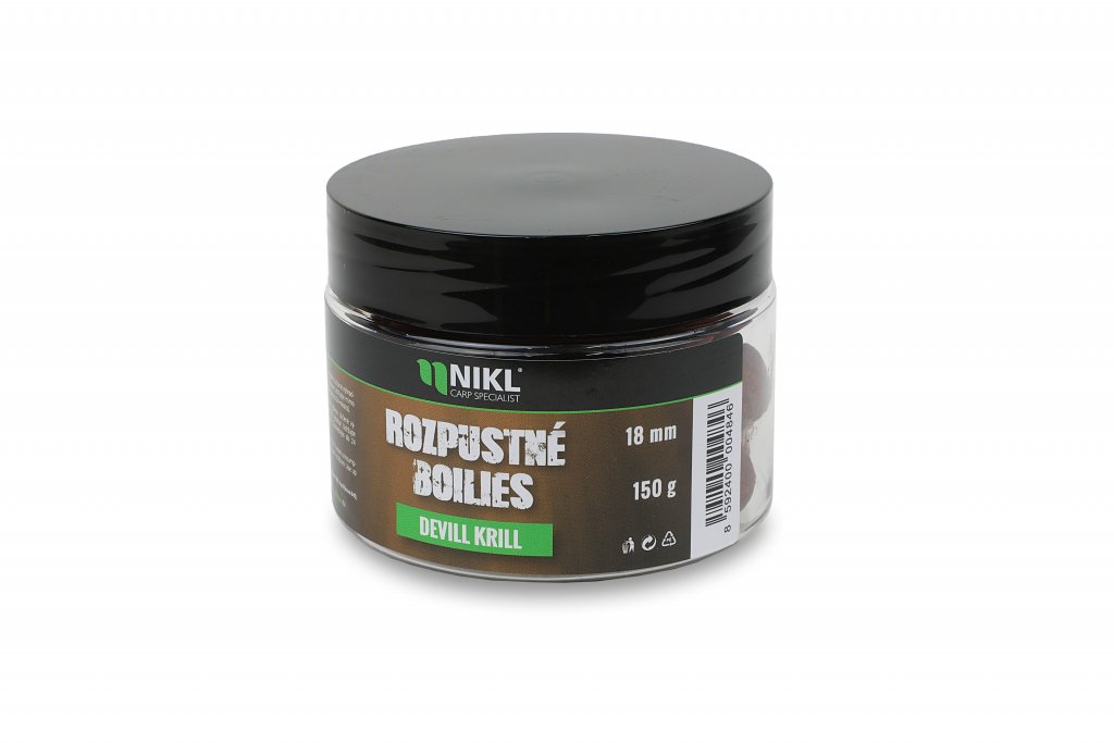 Nikl Rozpustné boilies Devill Krill 150g