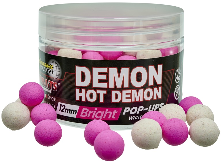 Starbaits Plovoucí boilies POP UP Bright Hot Demon 14mm, 50g