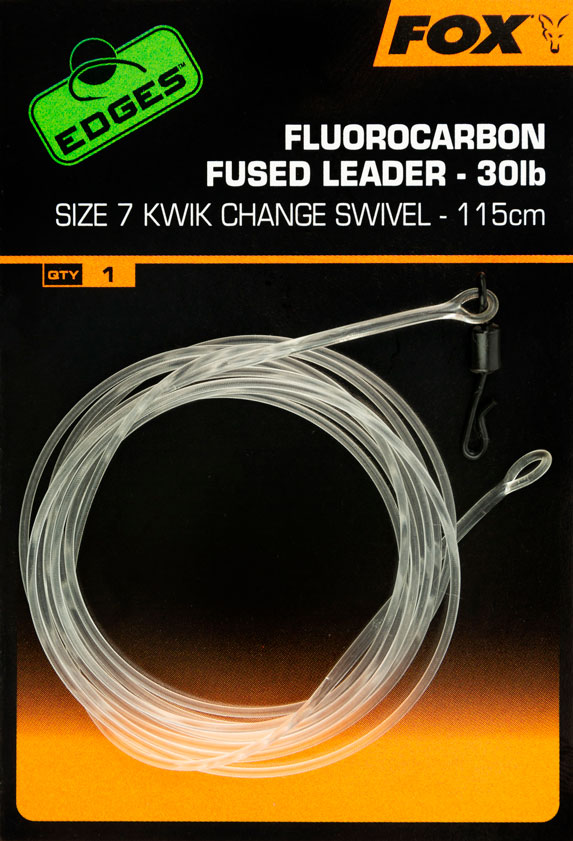 Fox Fluorocarbon Edges Fused Leader Kwik Change 30lb