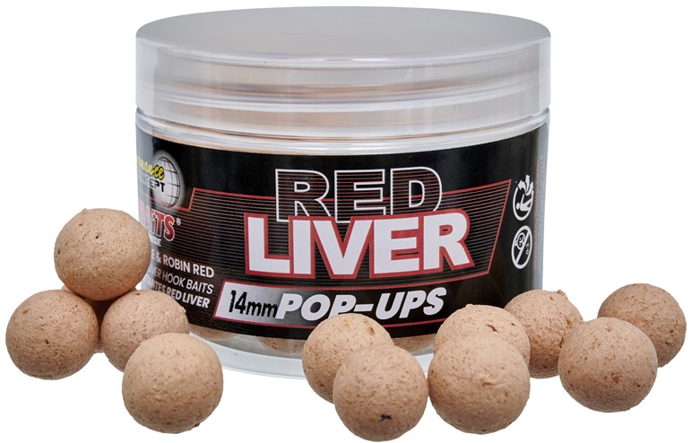 Starbaits Plovoucí boilie - POP UP Red Liver 14mm, 50g