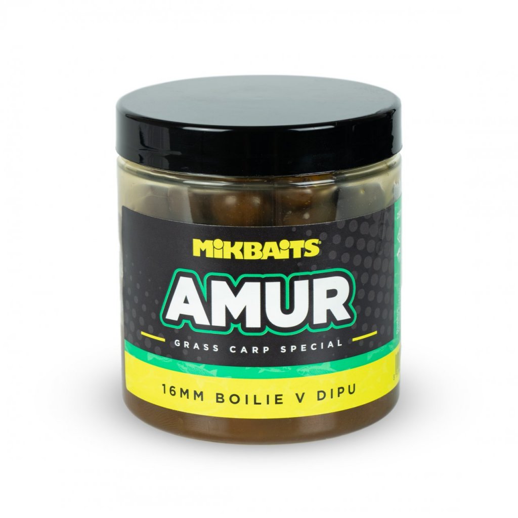 Mikbaits Amur Range Boilie v dipu 250ml