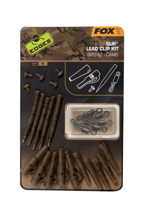 Fox Sada závěsek Camo Slik Lead Clip Kit vel.10, 5ks