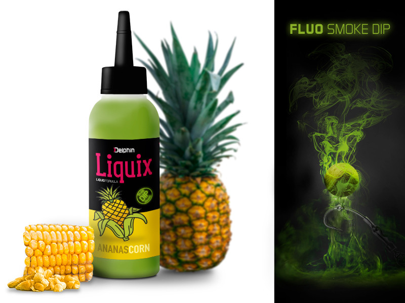 Delphin Fluo Dip D Snax Liquix - kukuřice/ananas 100ml