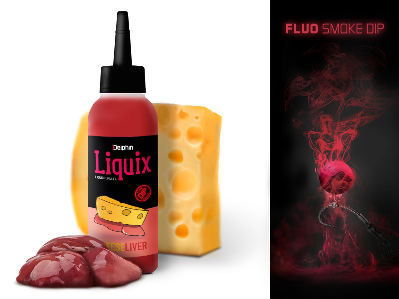 Delphin Fluo Dip D Snax Liquix - sýr/játra 100ml