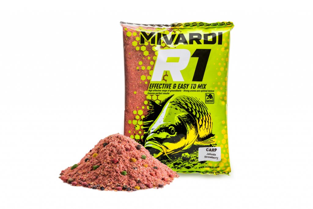 Mivardi Krmítková směs R1 Carp - Jahoda 950g