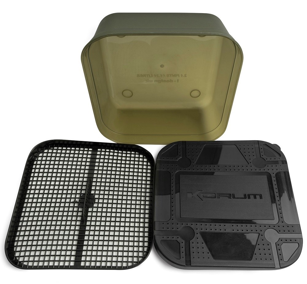 Korum Krabička na červy Maggot Tub and Riddle 1,2l