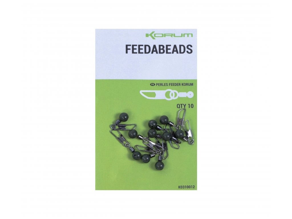 Korum Průjezd na splávek s karabinou Feedabeads 10ks