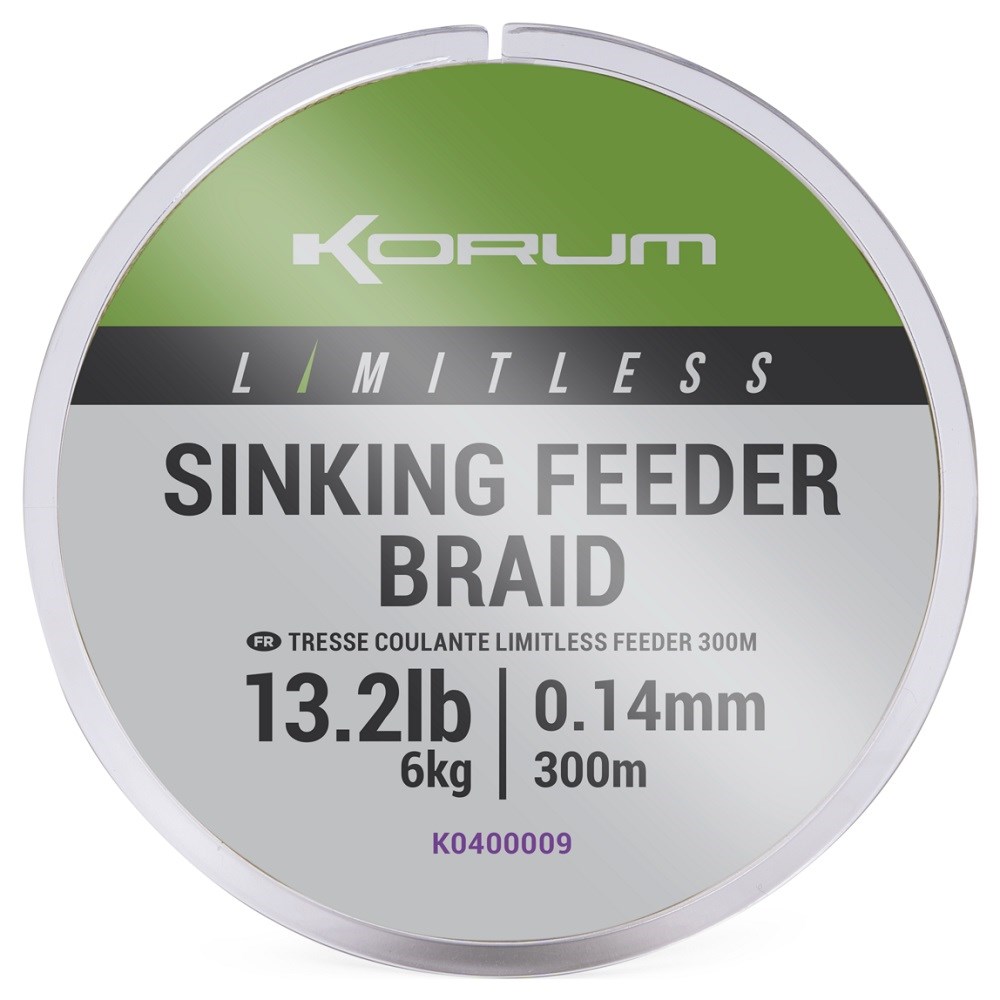 Korum Pletená Šňůra Limitless Sinking Feeder Braid 300m