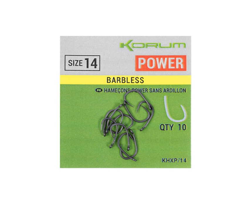 Korum Háčky Xpert Power Hooks - Barbless 10ks