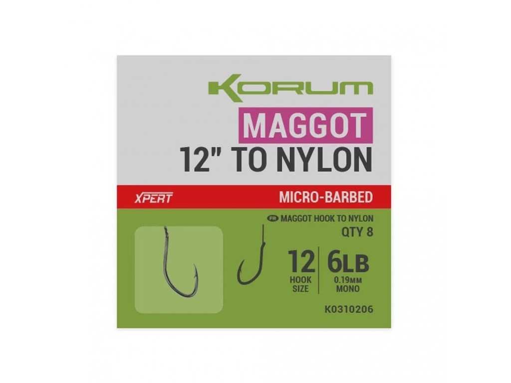 Korum Návazec Xpert Maggot Barbed To Nylon 8ks