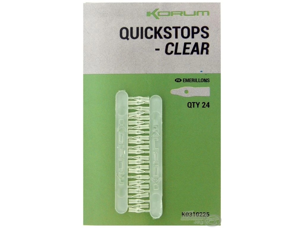 Korum Zarážky Quickstops Clear 24ks