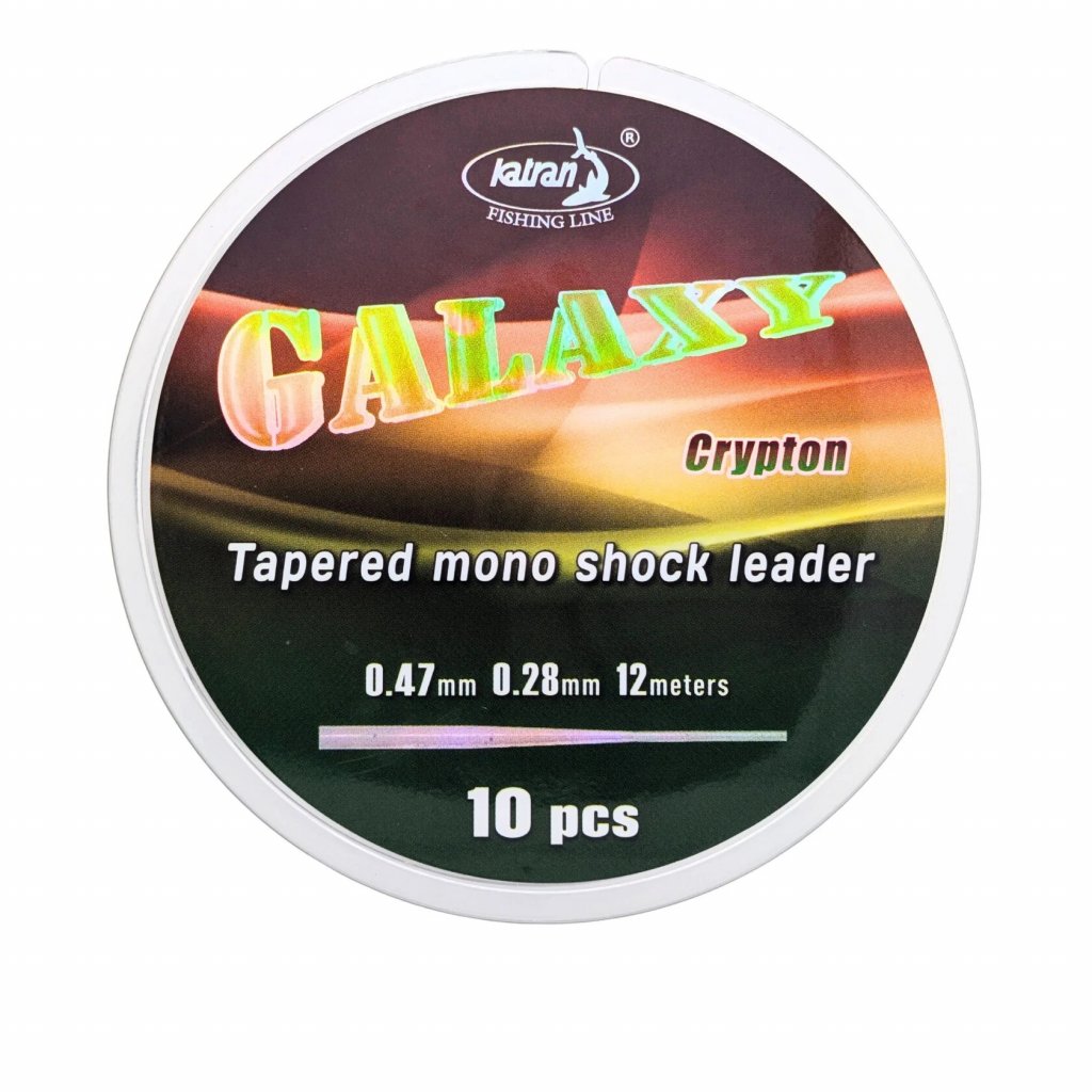 Katran Ujímaný vlasec Galaxy Crypton Tapered Leader 10x12m