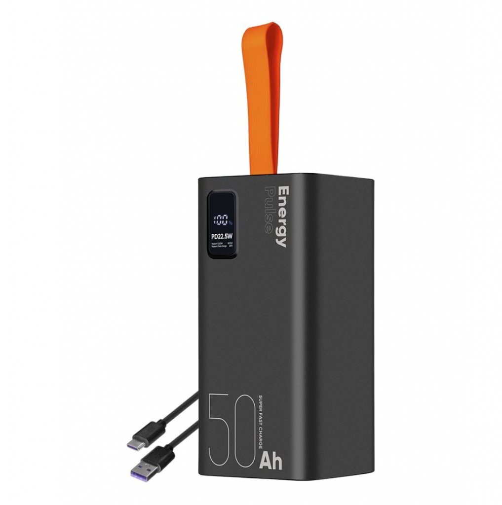 OBAL:ME Powerbanka EnergyPulse 50000mAh, 22.5W Black