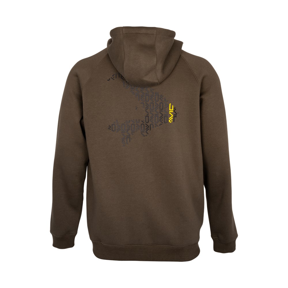 Avid Carp Mikina Compound Zip Hoodie Brown