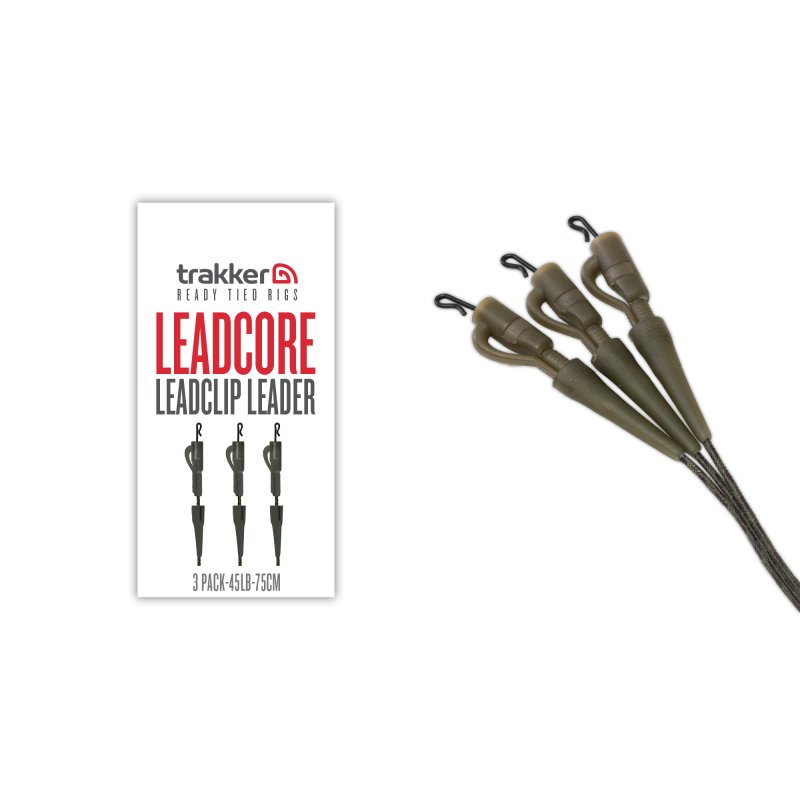 Trakker Hotové leadery Leadcore Leadclip Leader (75cm) 3ks