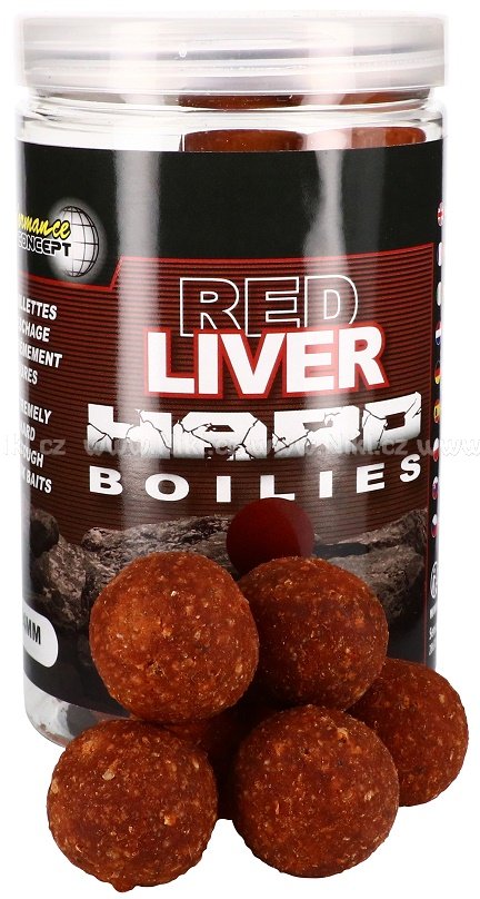 Starbaits Hard Boilies Red Liver 24mm, 200g (02/25)