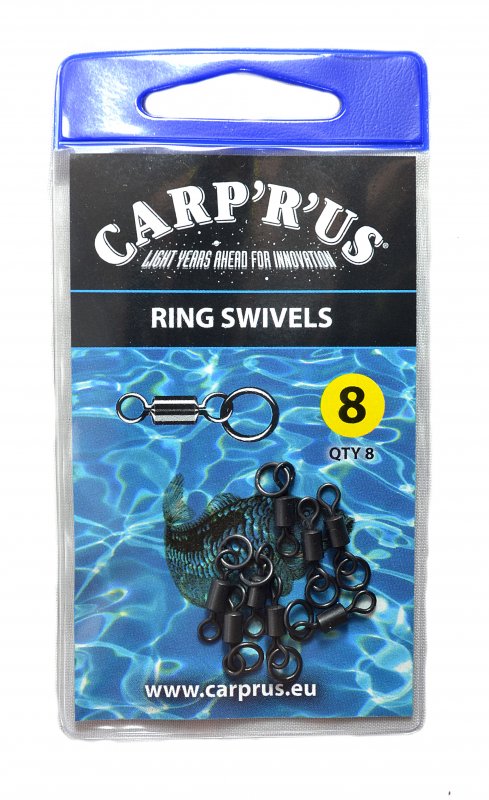 CARP ´R´ US Obratlík s krúžkom - Ring Swivel – veľ.8 (8ks)