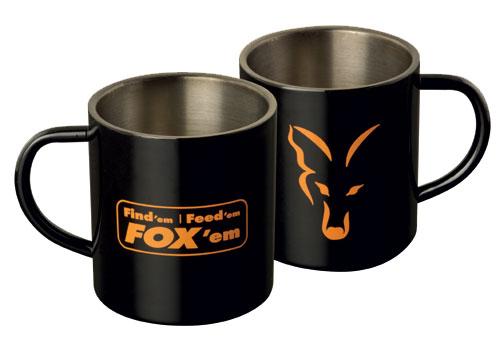 Fox Hrnek nerezový - černý, 400 ml