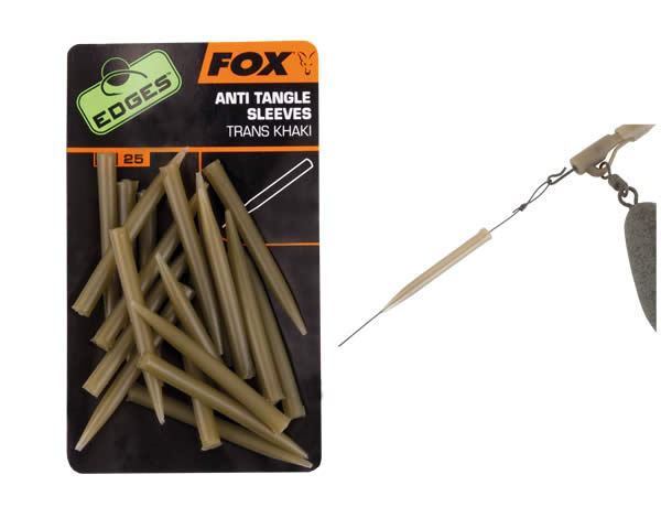 Fox Edges převleky Anti Tangle Sleeves Khaki 25ks