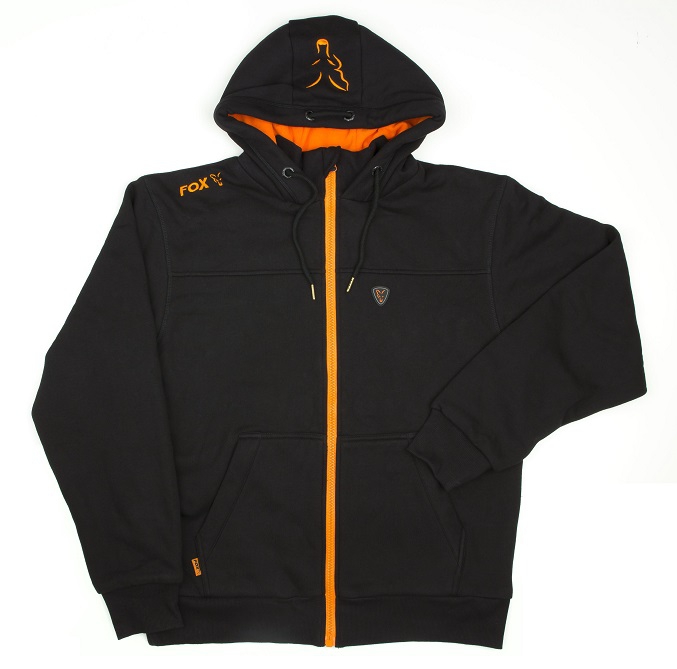 Mikina FOX - Black/Orange  Heavy Lined Hoodie M