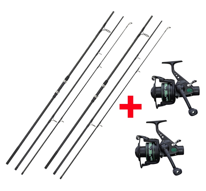 Prut Pelzer Carp Fighter 12ft 2,75lb 3díl 1+1 a Naviják Carp Fighter 60 1+1
