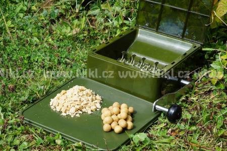Drtička Advanced Boilie Crusher + kýbl Modular Bucket 17l - celý set