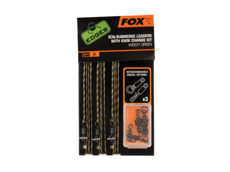 Edges Brown Submerge 35lb leaders x 3 inc Kwik Change Kit