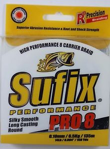 SUFIX Pletená šňůra Performance Pro 8 135m Lo Vis Green