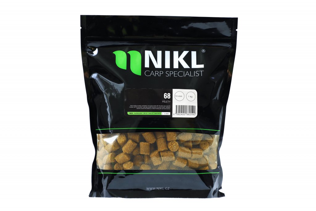 Pelety NIKL 68 10mm s dírkou 1kg