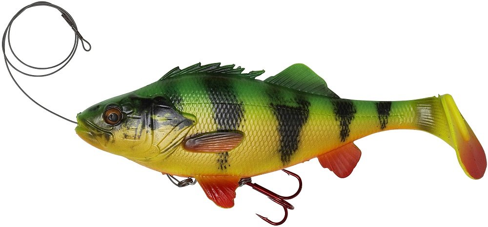 Savage Gear Gumová nástraha - 4D Perch Shad 12,5cm, 23g SS - Firetiger