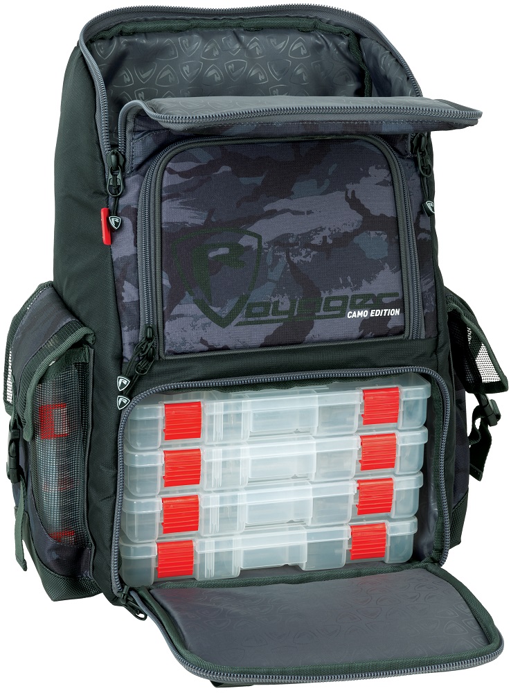 Fox Rage Batoh Voyager Camo Rucksack + 4 boxy