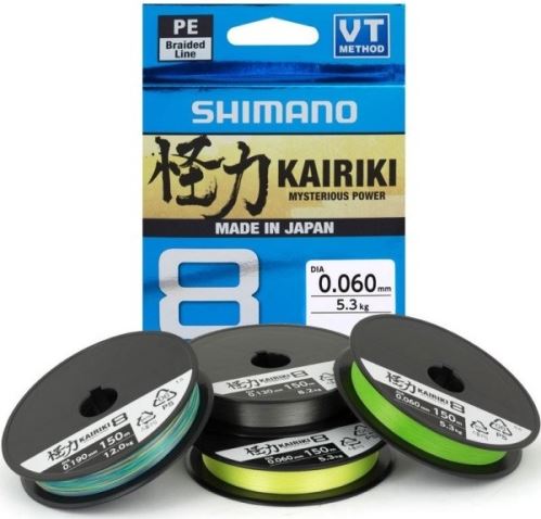 Shimano Splétaná Šňůra Kairiki 8 Zelená 150m