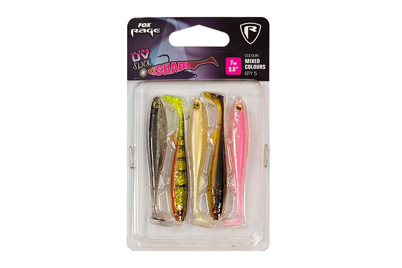 Fox Rage Gumová Nástraha Slick Shad UV Mixed Colour Packs (5ks) 7cm/2,5"