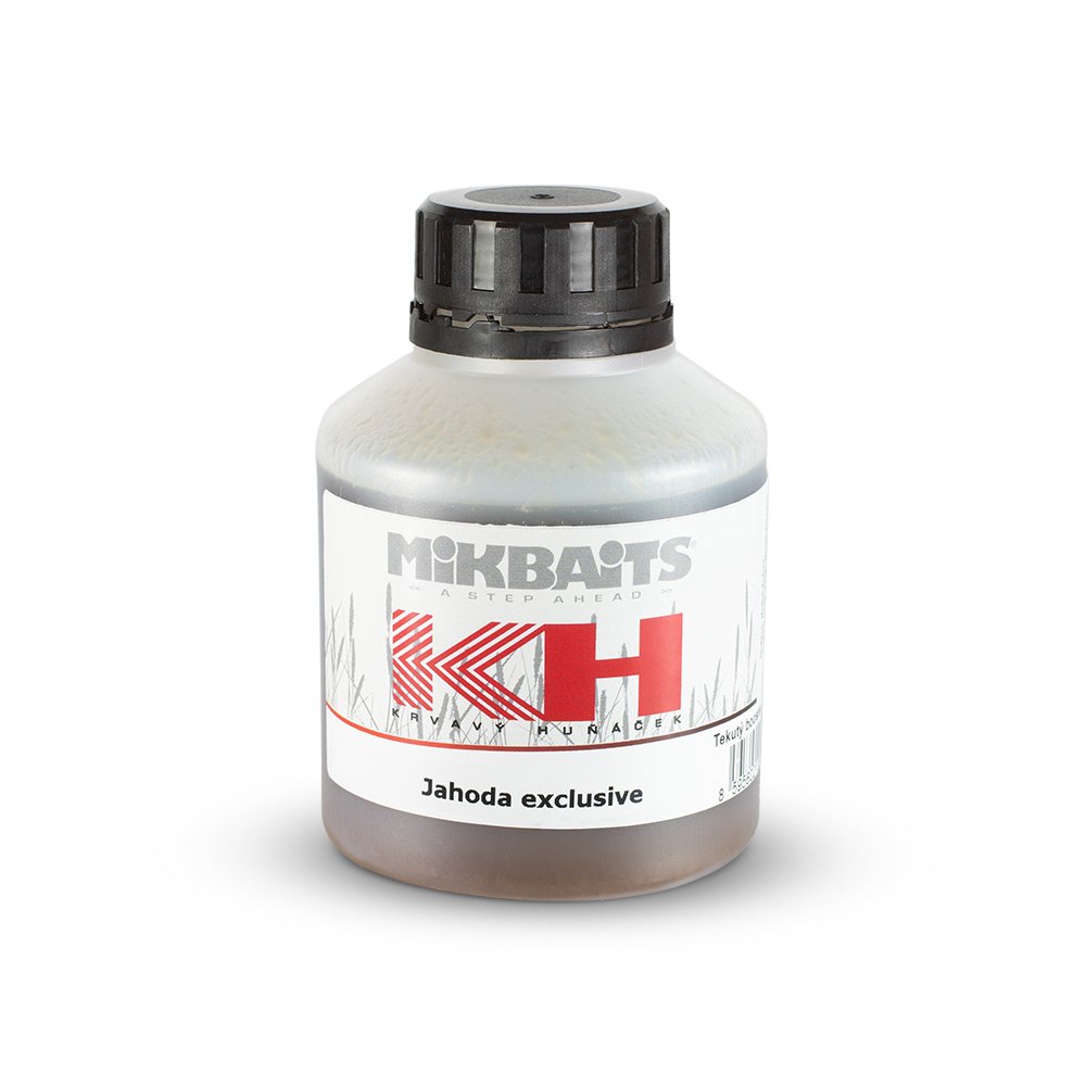 Mikbaits Krvavý Huňáček booster Jahoda exclusive 250ml